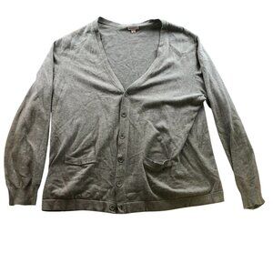 Merona Mens Cardigan Sweater Size XXL V-Neck Button Up Gray Knit Casual Classic
